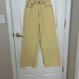Ganni Light Yellow Flare Jeans